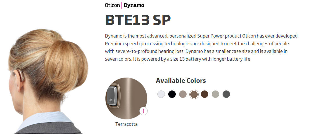 Oticon Dynamo - Colours